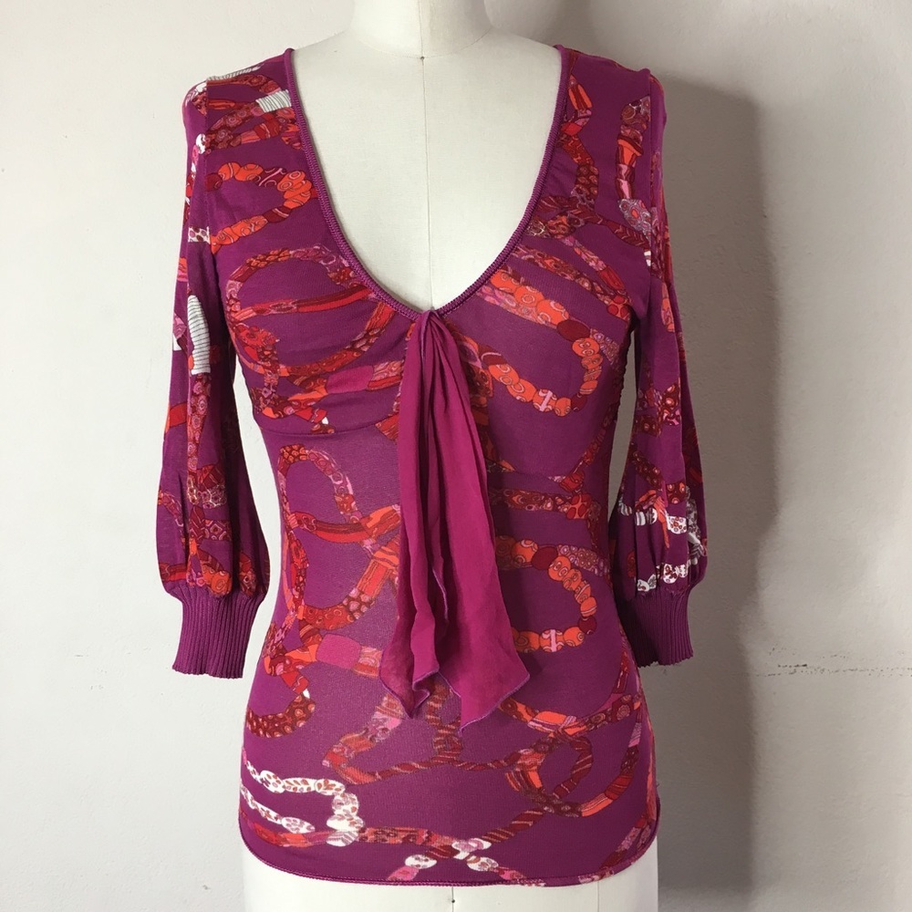 Iceberg magenta knit top made in Italy XS